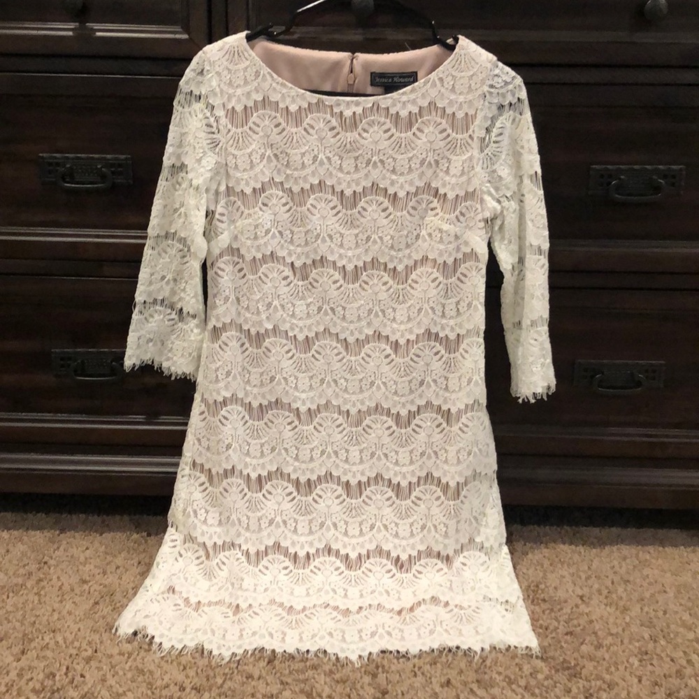 Cream lace dress